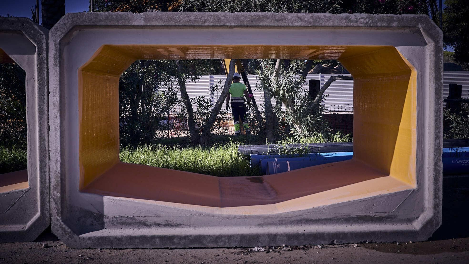 Estado de la obra del tanque de tormentas en El Puerto