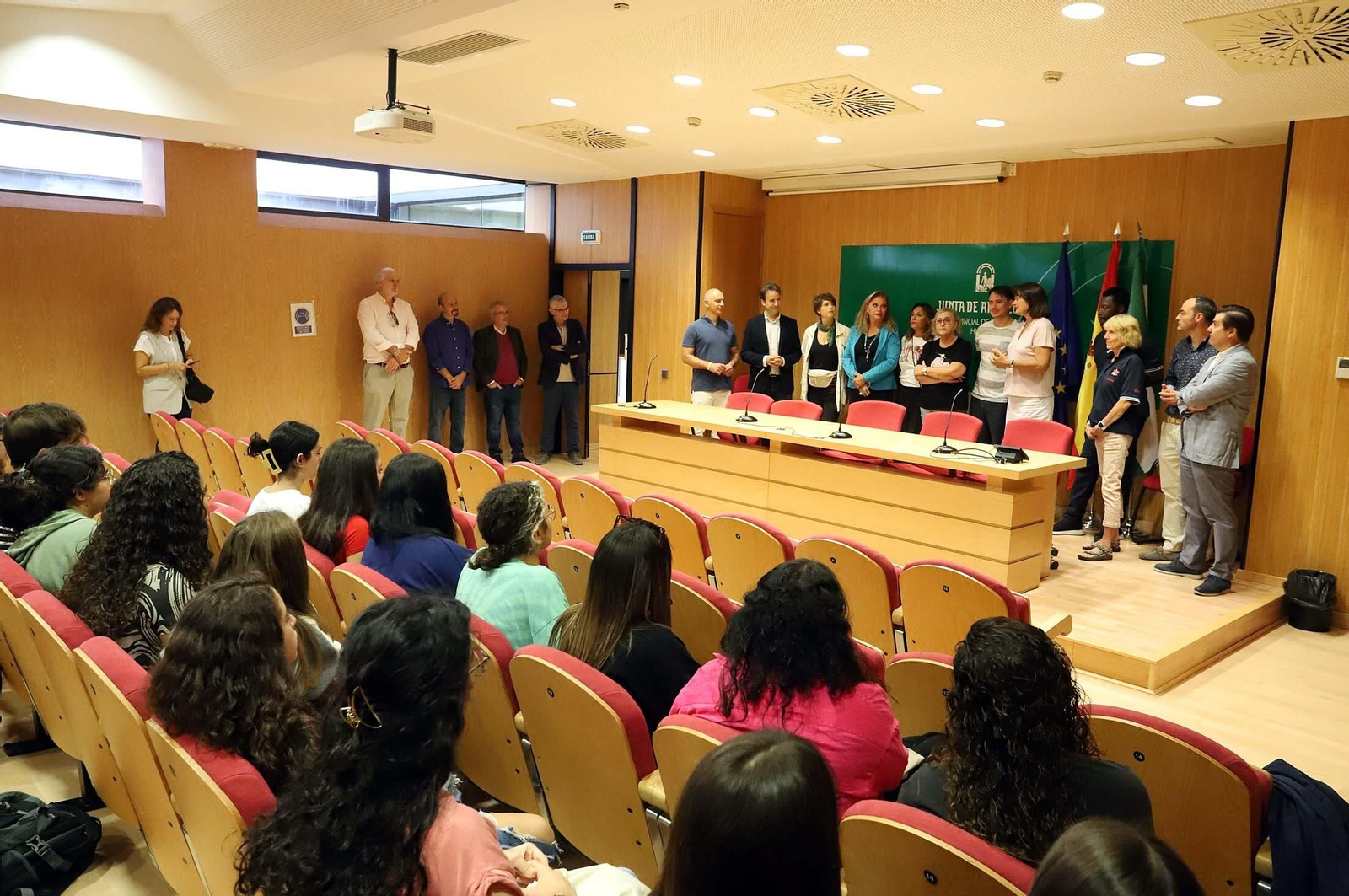 Recepción de los estudiantes.