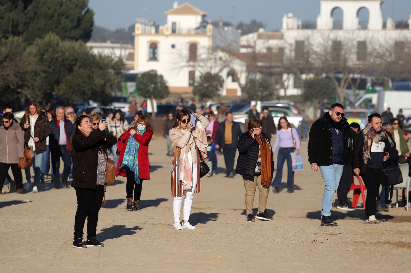 Imágenes del ambiente en la aldea del Rocío para celebrar la Candelaria
