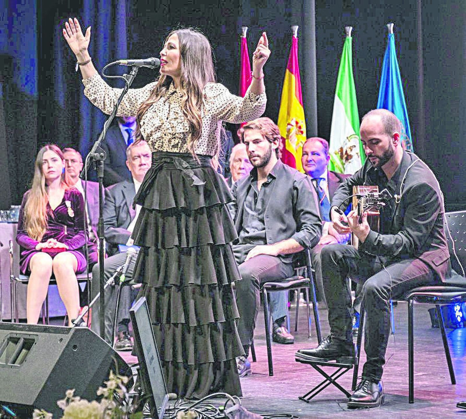 Macarena de la Torre durante su actuación.