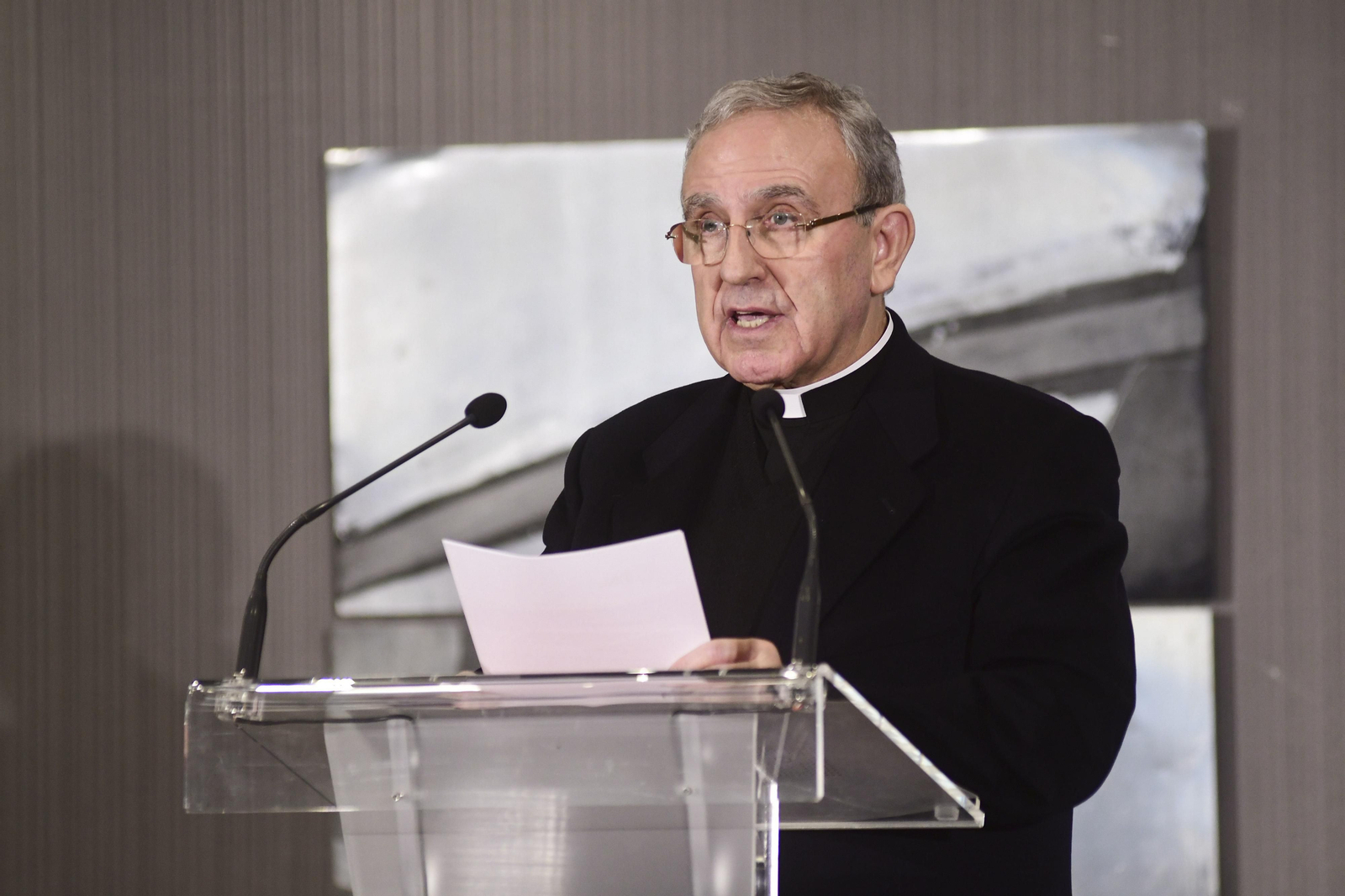 Un momento de la presentación del deán presidente del Cabildo Catedral, Manuel Pérez Moya.