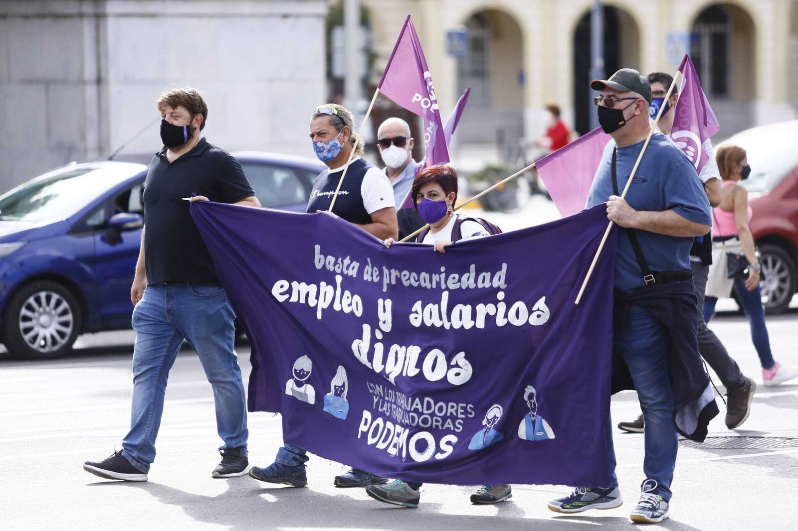 Fotos de la manifestación en Málaga en defensa de la industria local