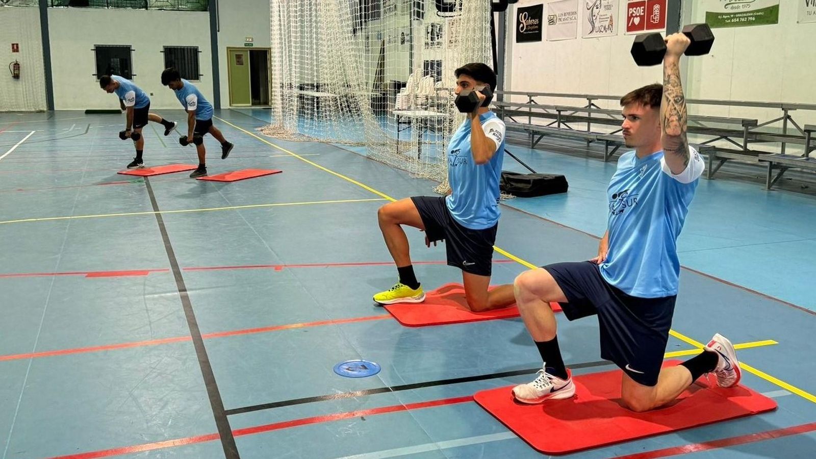 Trabajo del plantel isleño en el pabellón de la localidad serrana.