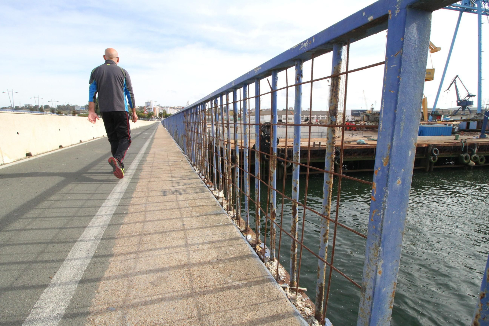 Imágenes del mal estado del puente Sifón.