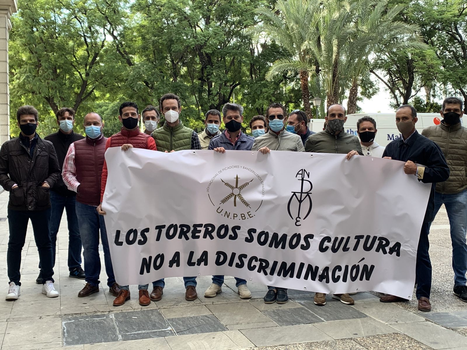 Concentración de subalternos taurinos en los juzgados de Sevilla