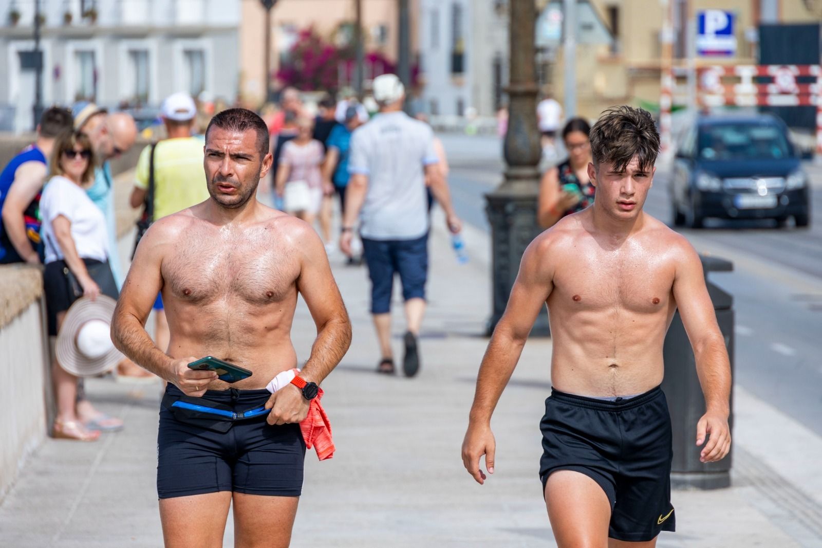 Las imágenes de la ola de calor en Cádiz