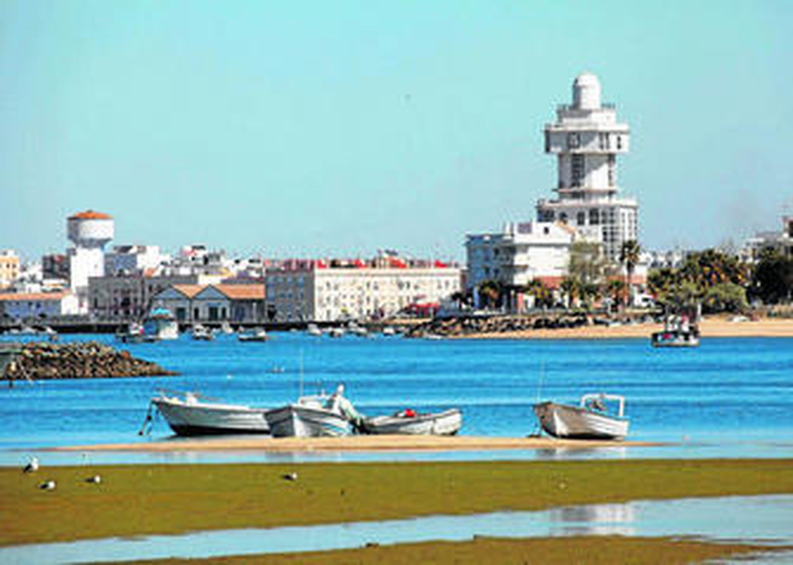 Vista de Isla Cristina desde la Punta del Moral.