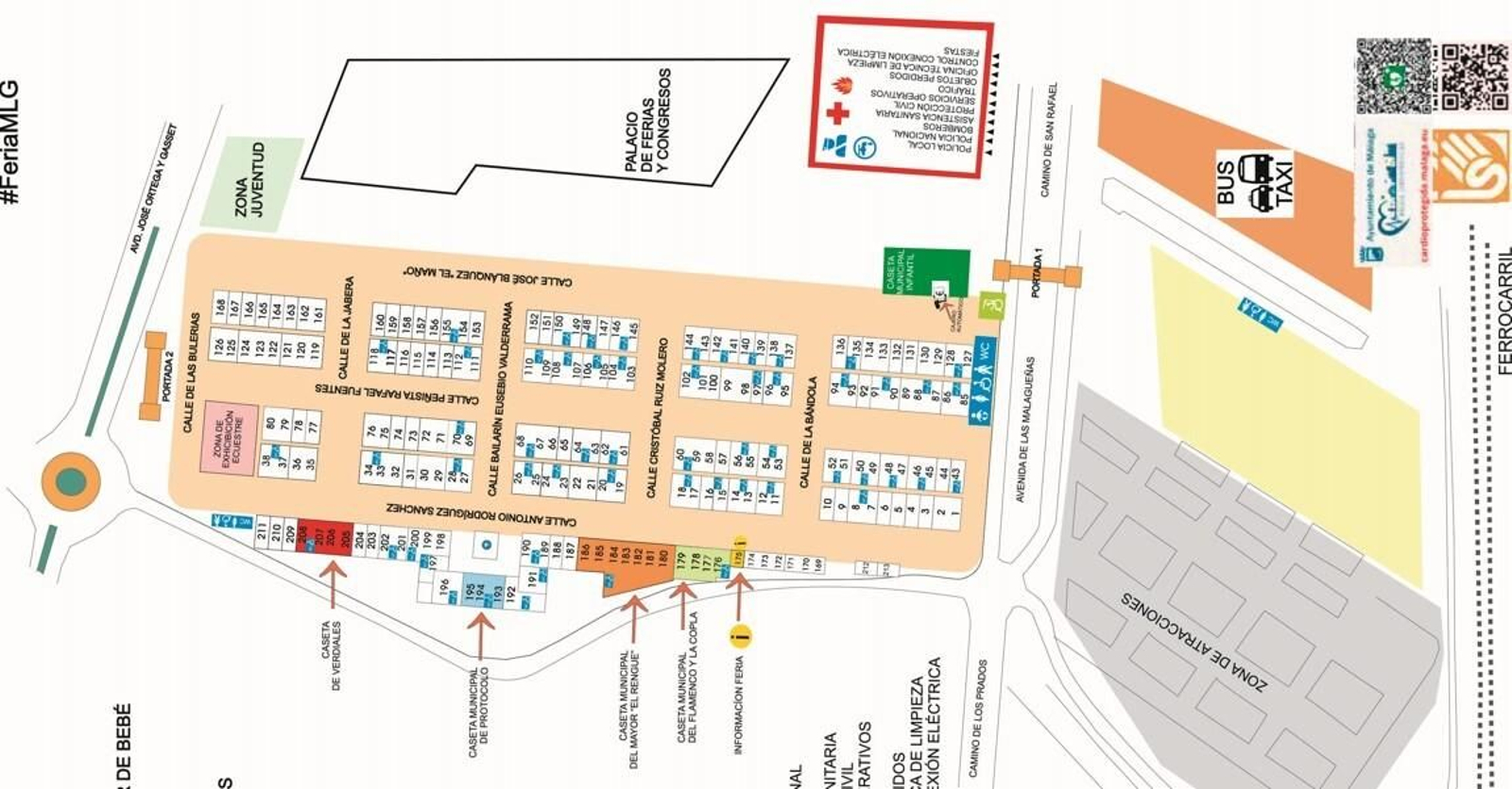 Plano del Real de la Feria de Málaga en el Cortijo de Torres.