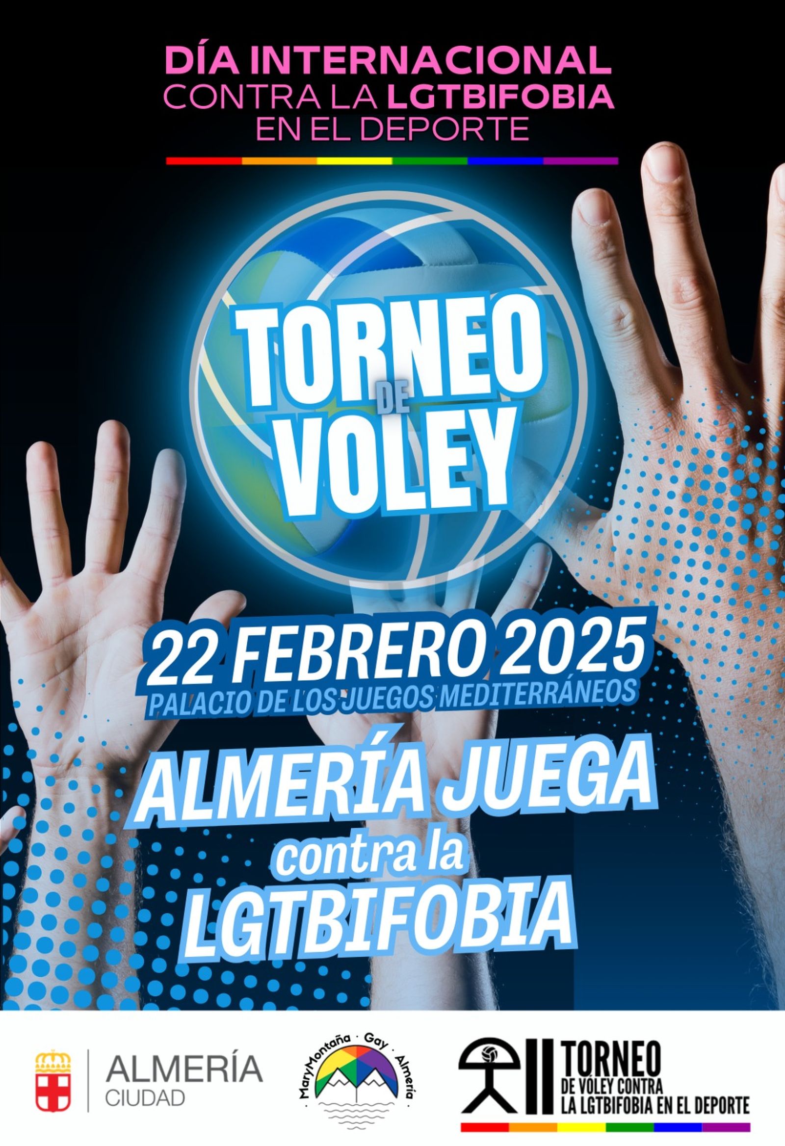 Cartel de la competición de voleibol que se celebrará en Almería este fin de semana.