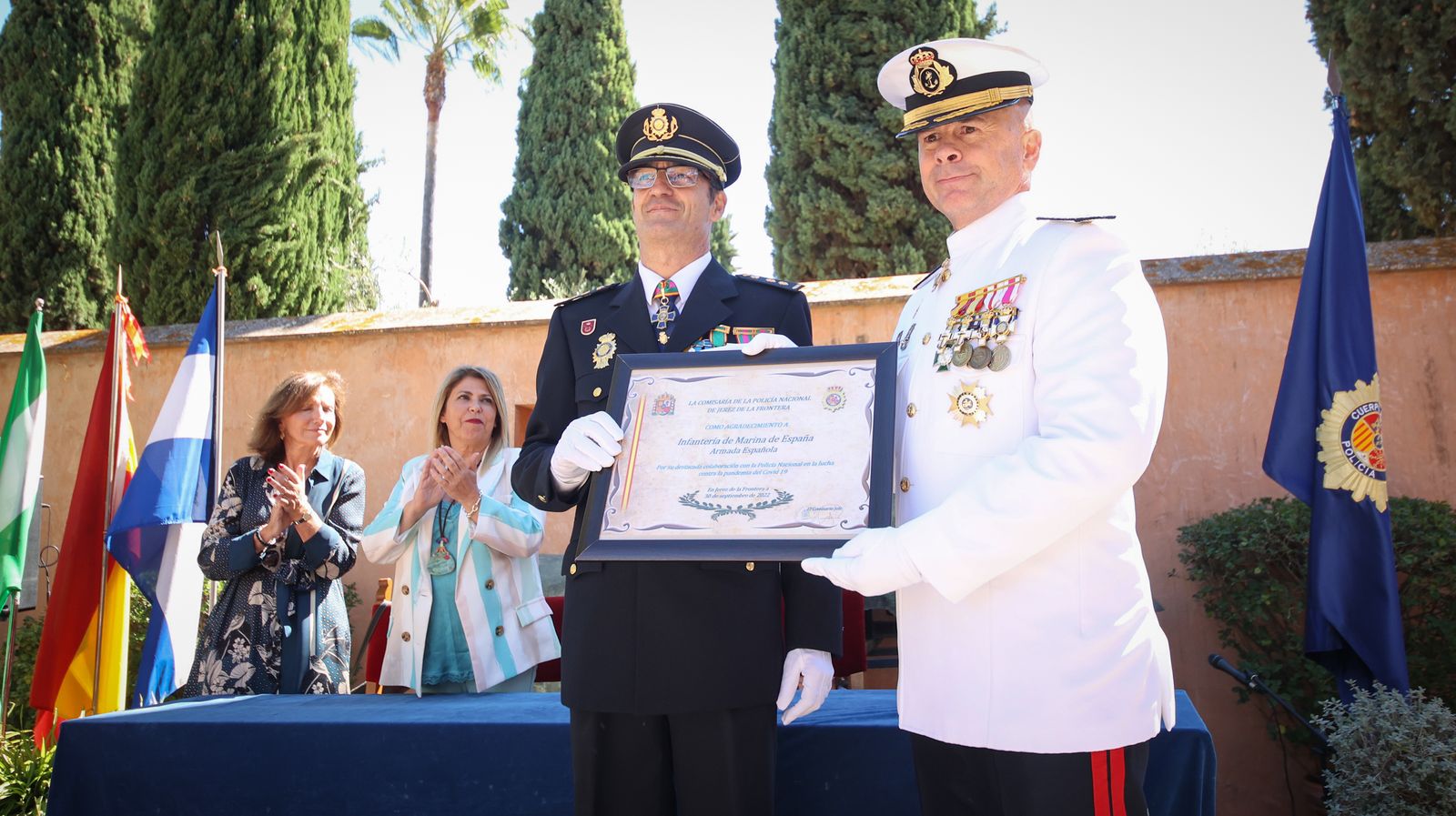 Emotivo acto por el Día de la Policía Nacional celebrado en Jerez
