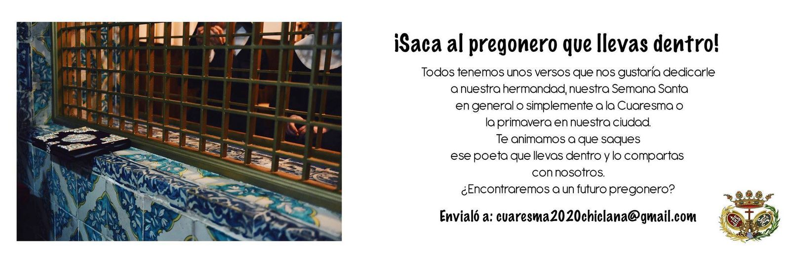 Anuncio en las redes por el que se invita a los cofrades a realizar pequeños versos de pregones.