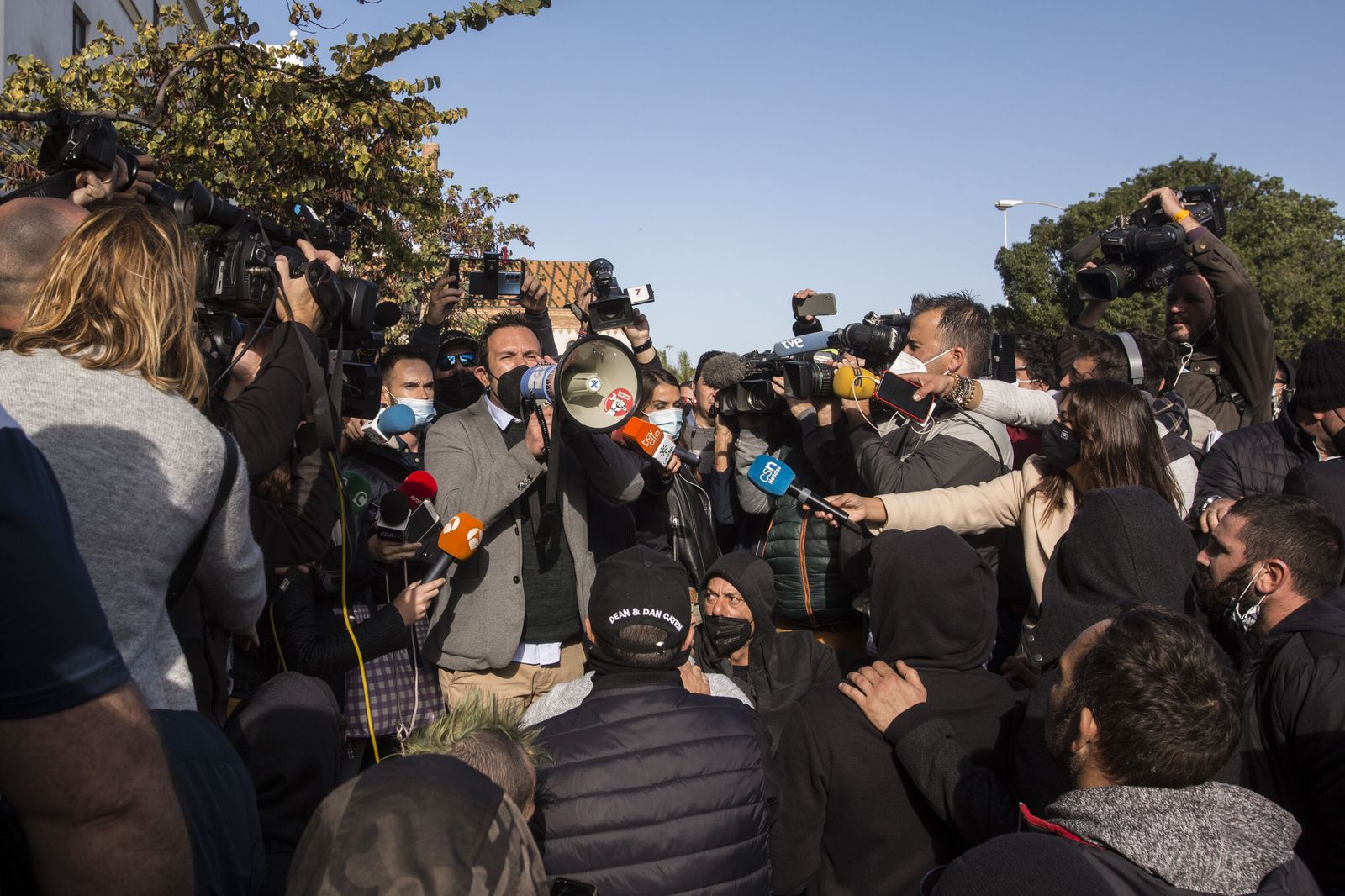 José María González ‘Kichi’, el día que se dirigió con el megáfono a los trabajadores del metal.