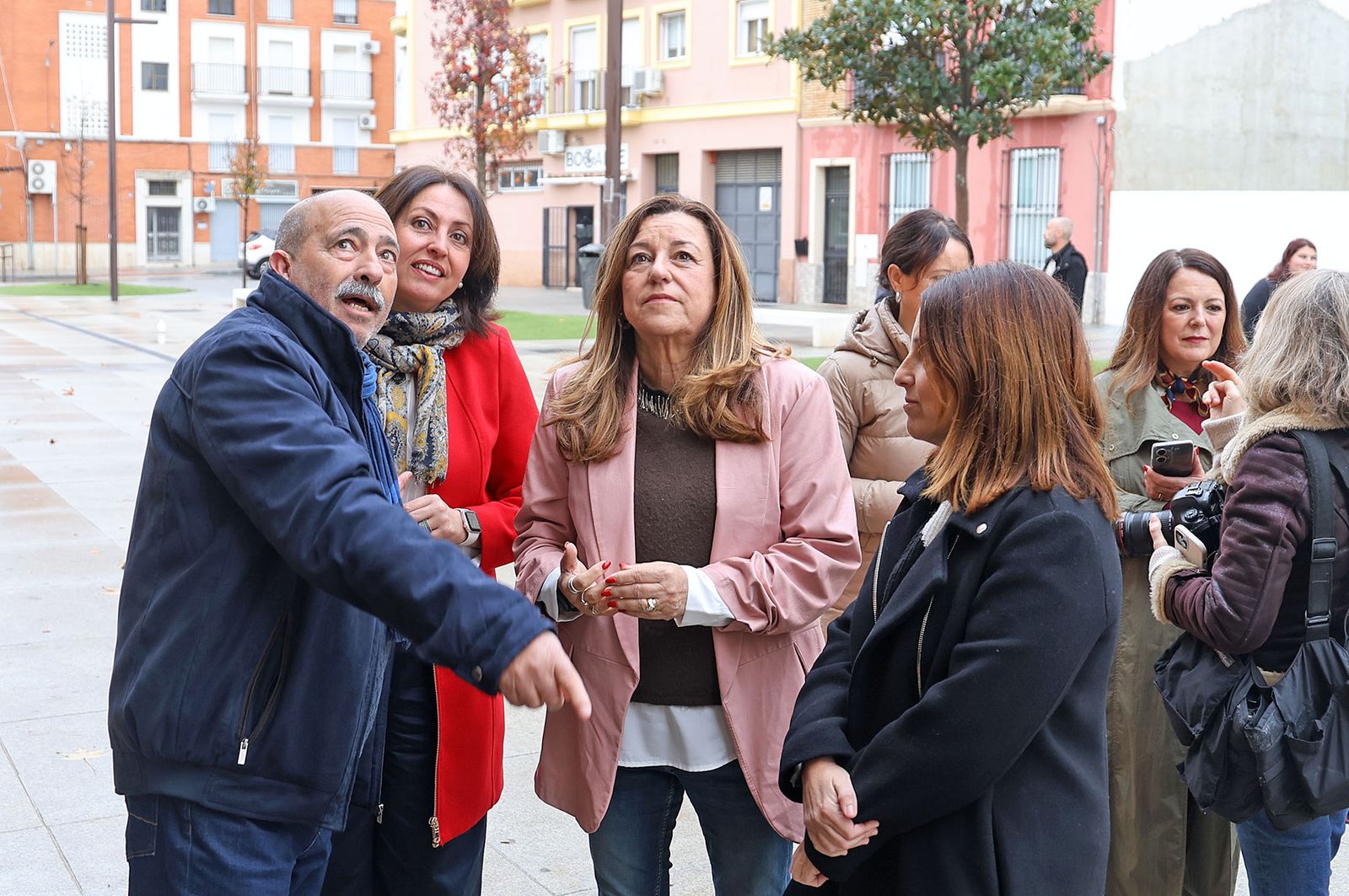 Fotografías de la colocación de la primera piedra de las obras de ampliación y reforma de la Escuela de Arte y Superior de Diseño León Ortega de Huelva