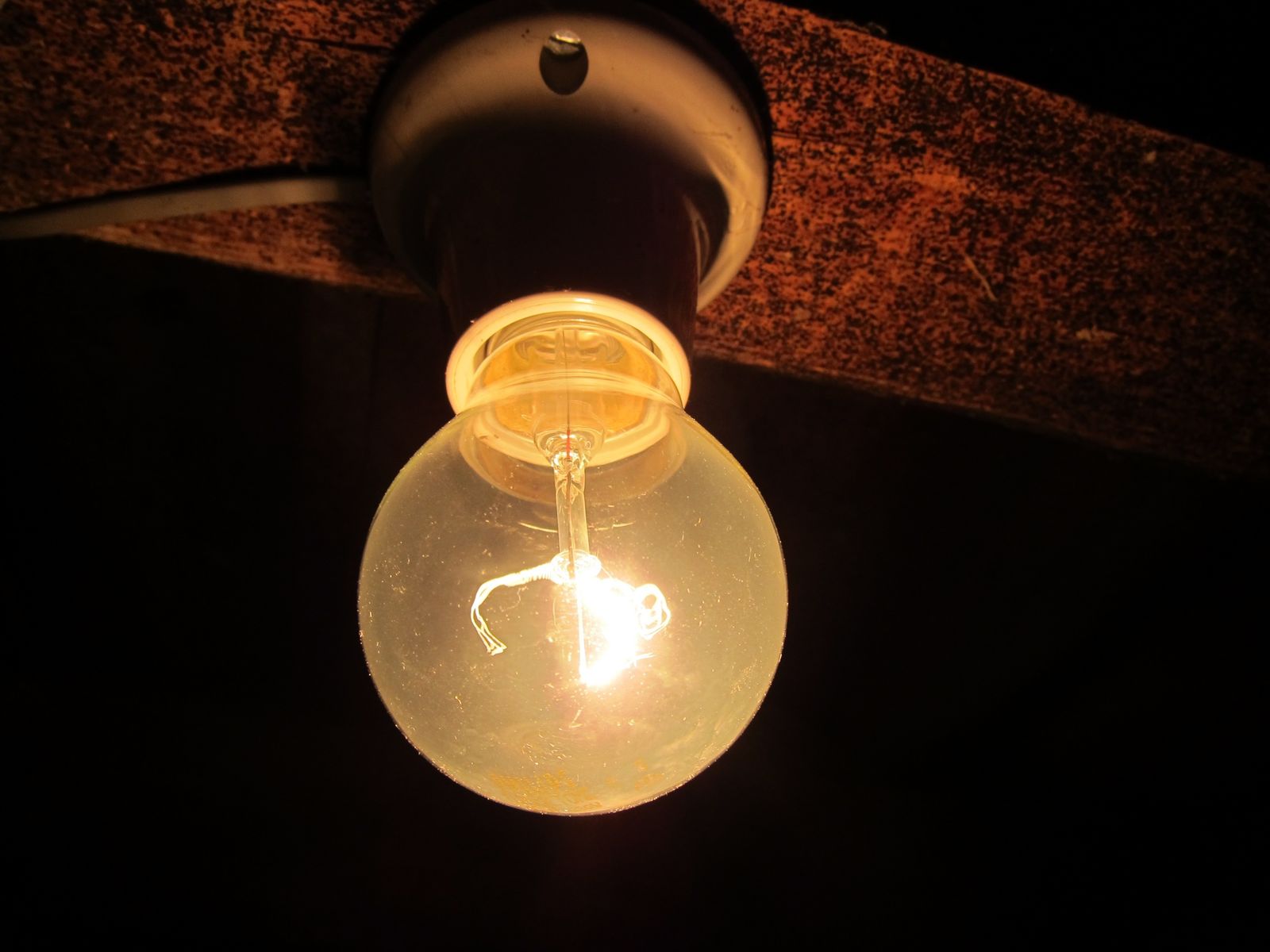 Una bombilla de luz eléctrica.