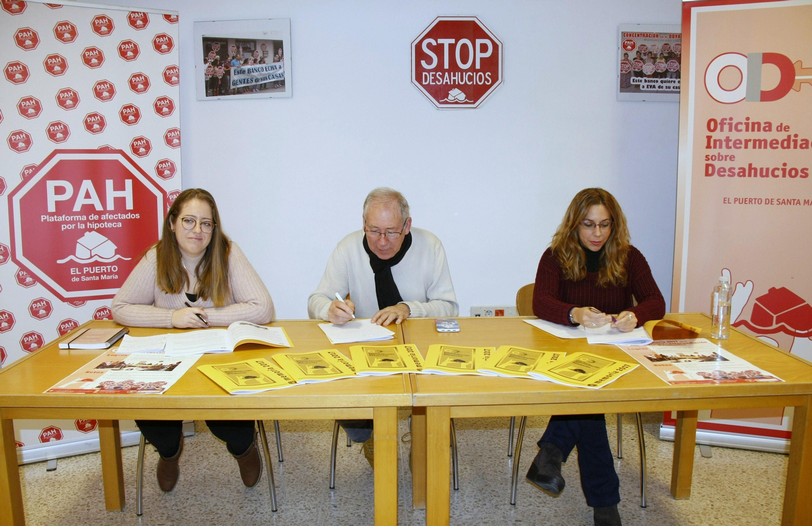 Un reciente acto de la Oficina de Intermediación sobre Desahucios.