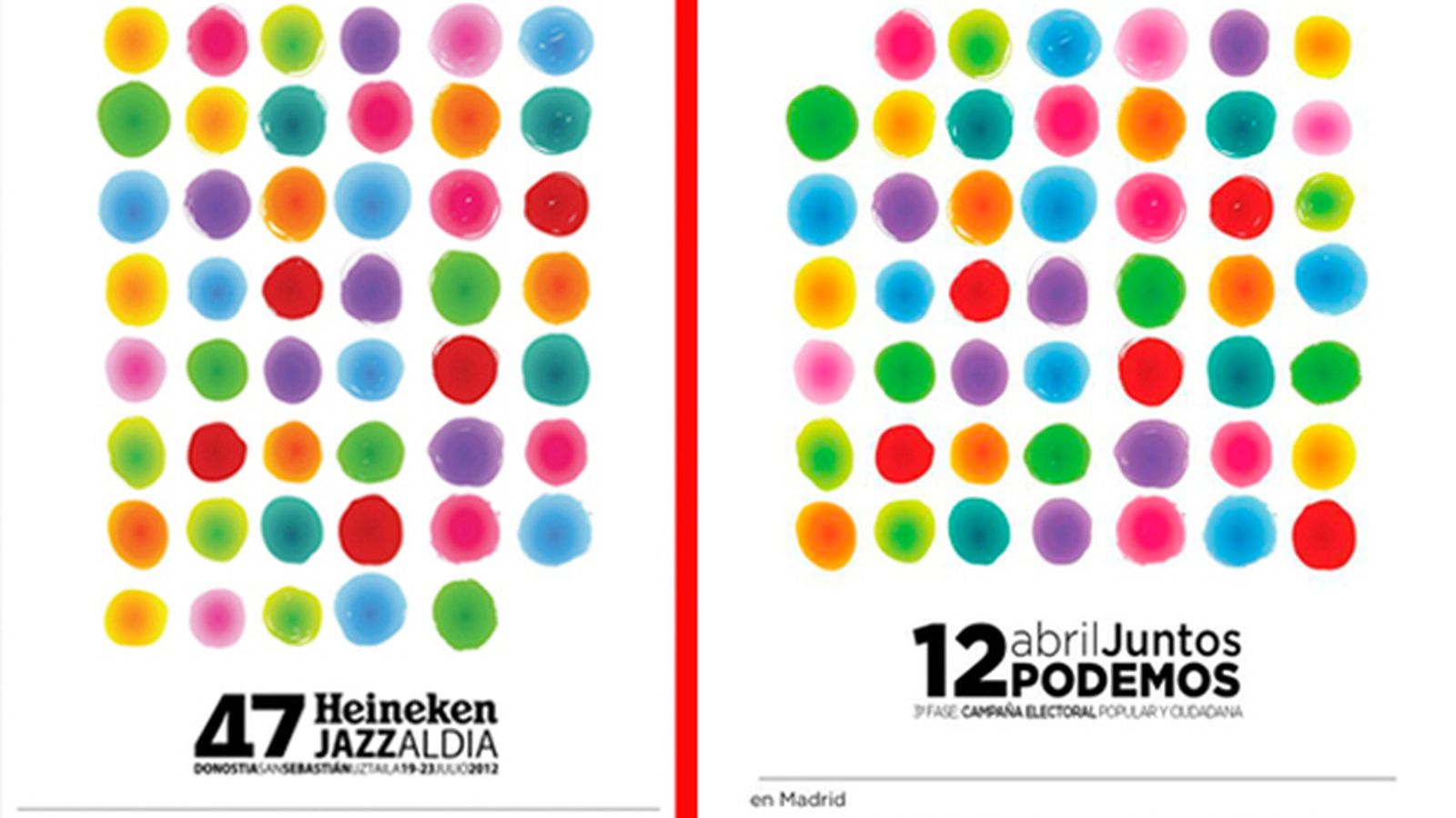 Podemos copió un cartel de un festival para la últimas europeas.