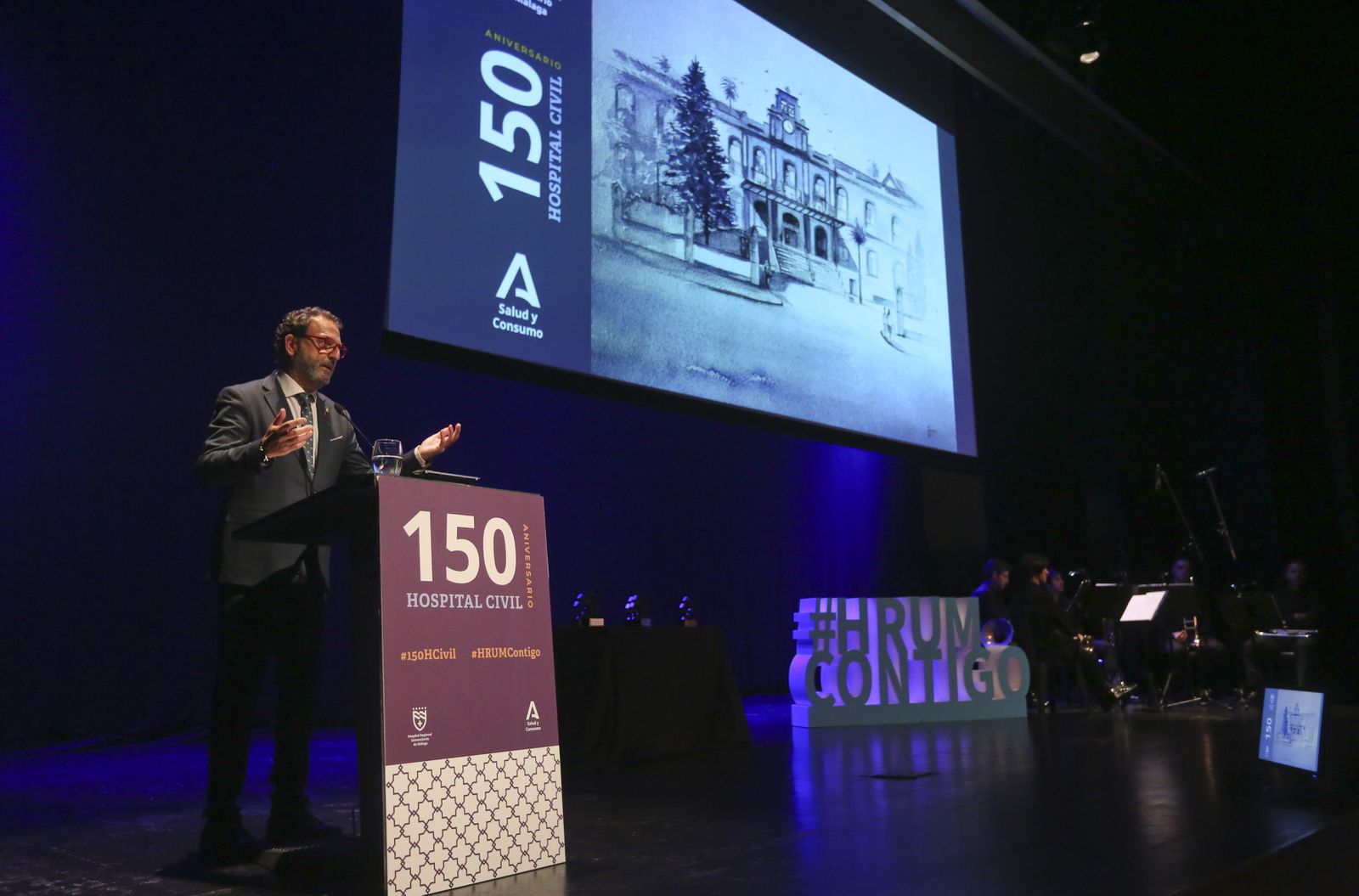 La imágenes de la celebración del 150 aniversario del Hospital Civil de Málaga