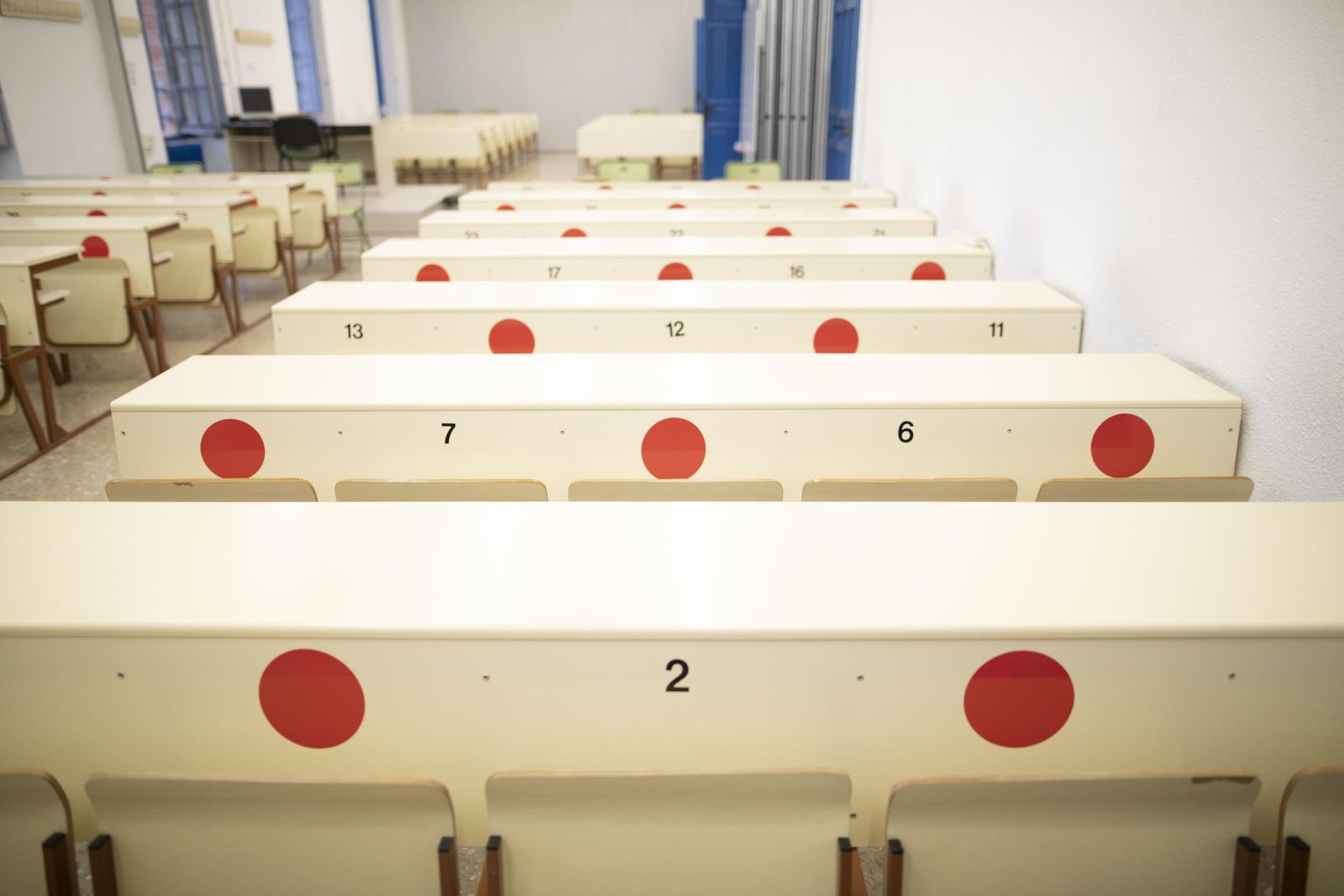 Aula de la Facultad de Documentación y Comunicación de la UGR.