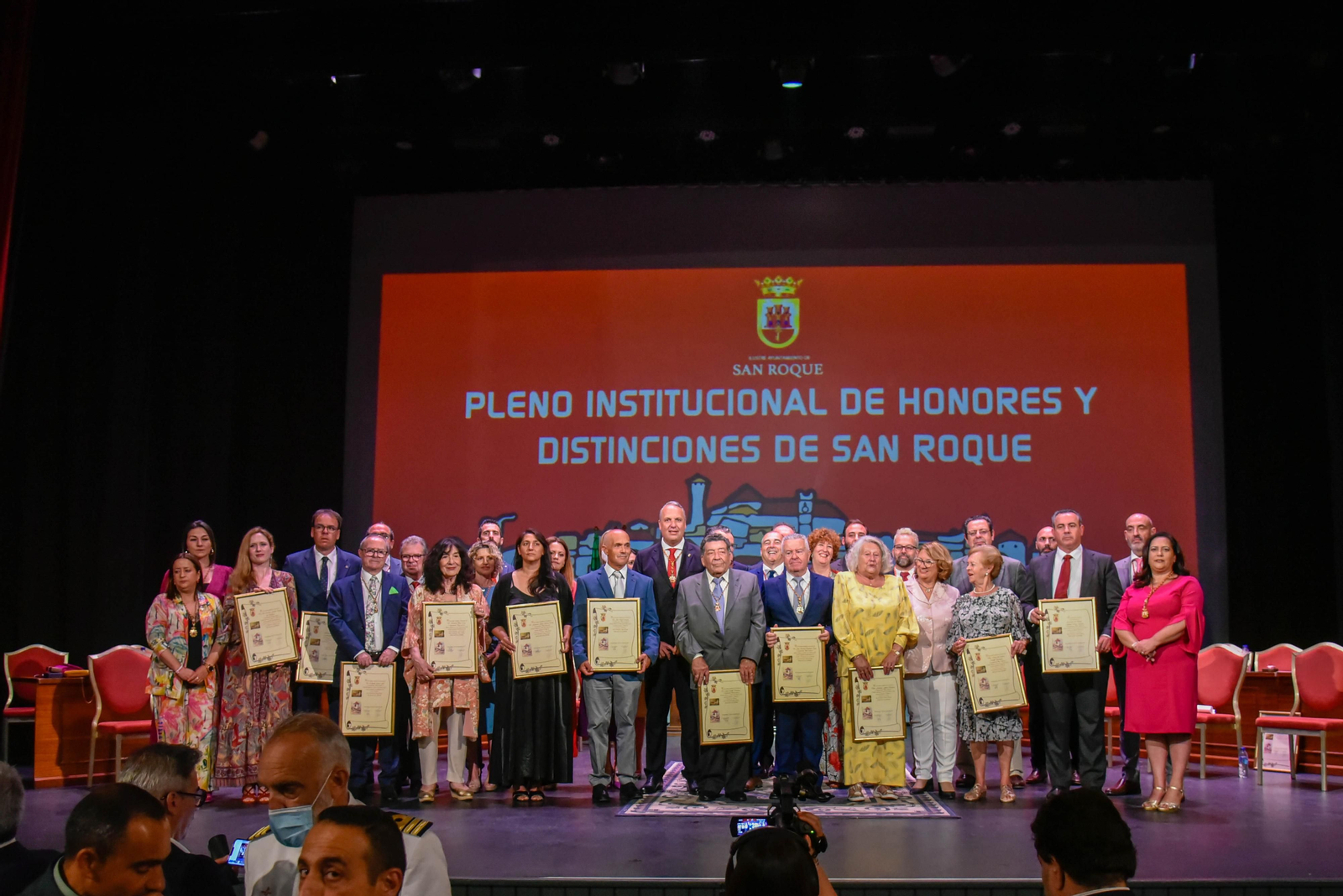 Los galardonados por el 316 aniversario de San Roque.