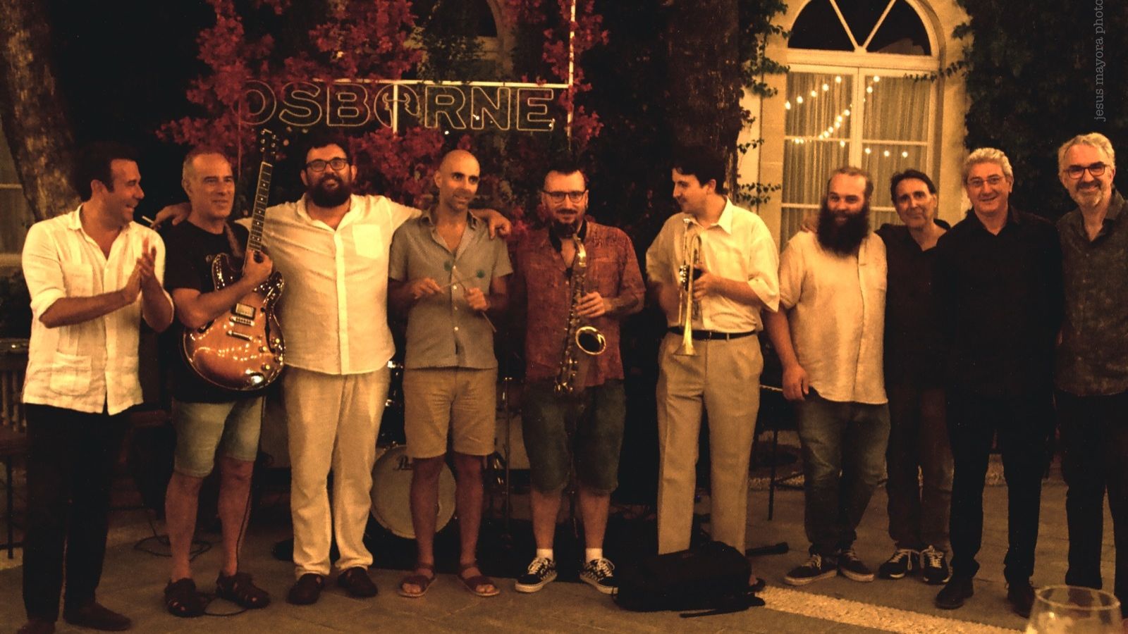 Algunos de los músicos que se sumaron a la Jam Session celebrada después del concierto.