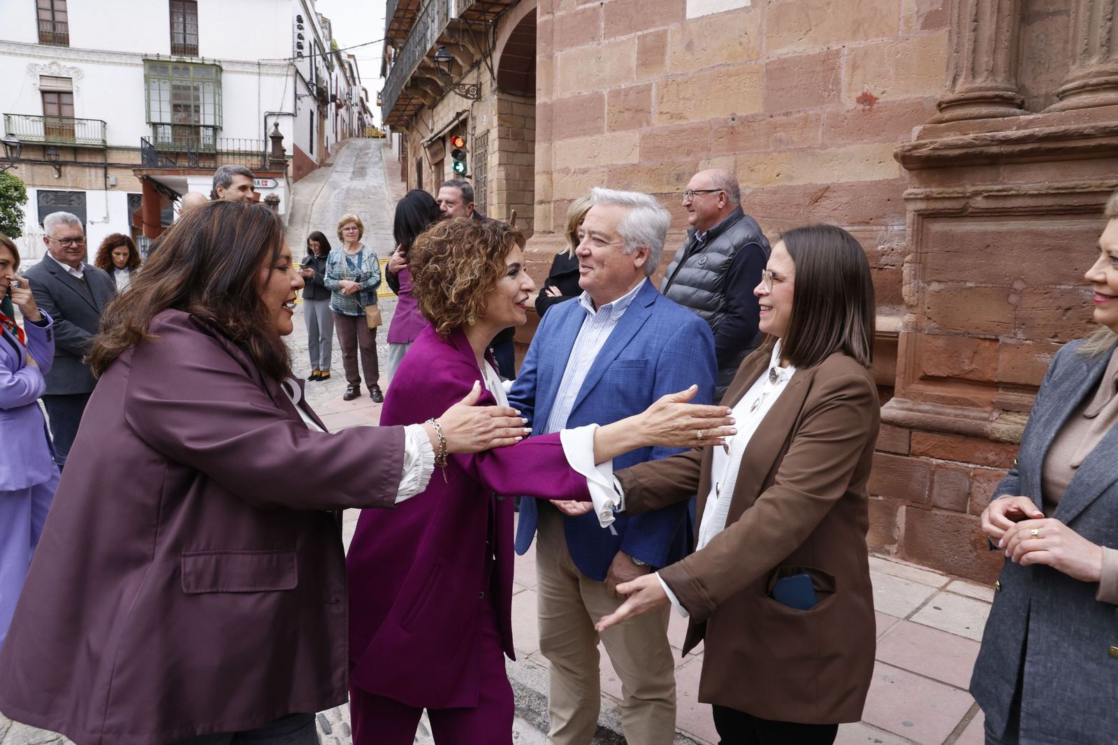 María Jesús Montero durante su visita a Montoro.