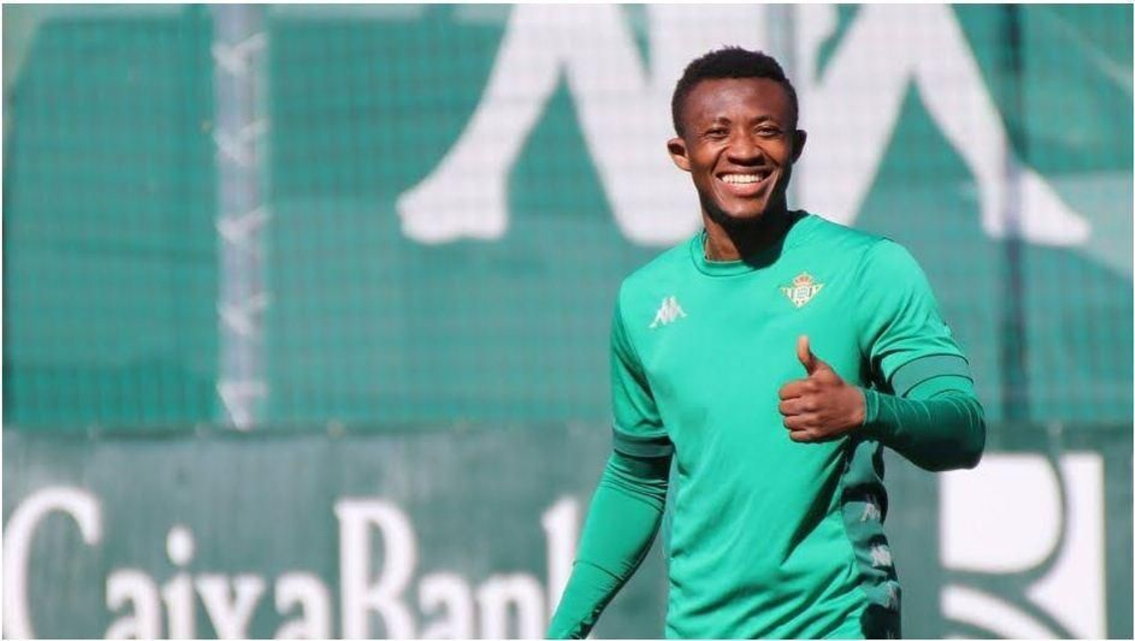 Abdoul Bandaogo, en un entrenamiento con el Betis