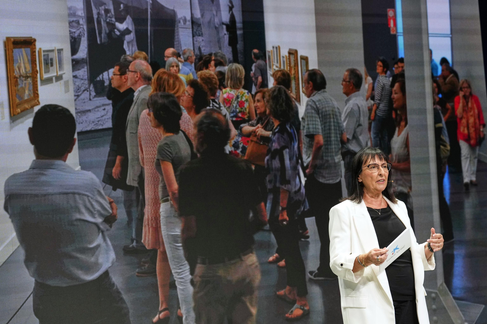 Elisa Durán,  directora general adjunta de la Fundación La Caixa, durante la presentación de la programación 2023-2024.