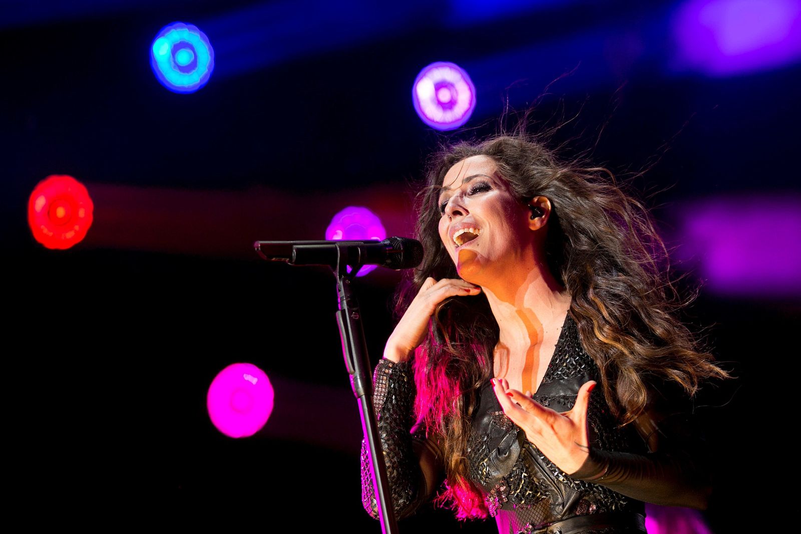 Malú, el pasado mes de noviembre durante un concierto.