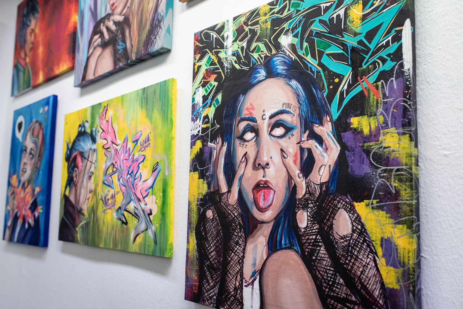 Imágenes de la inauguración de la muestra de Grafistas Onubenses