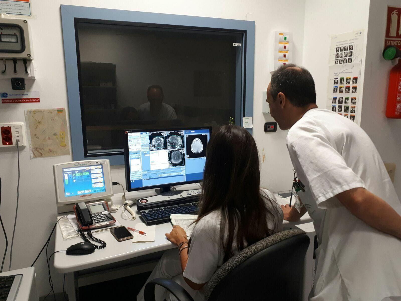 Mesa de control de un TAC.