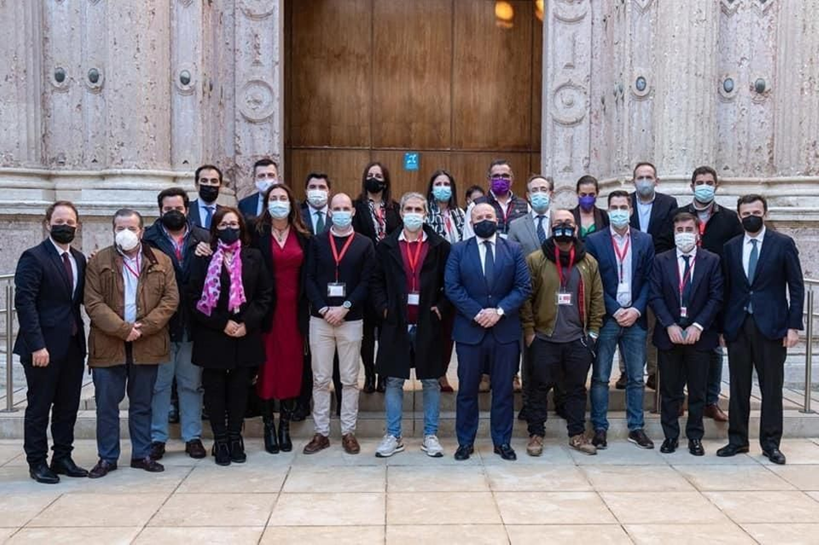 Responsables de las 36 ELAs de Andalucía en el Parlamento este pasado miércoles.