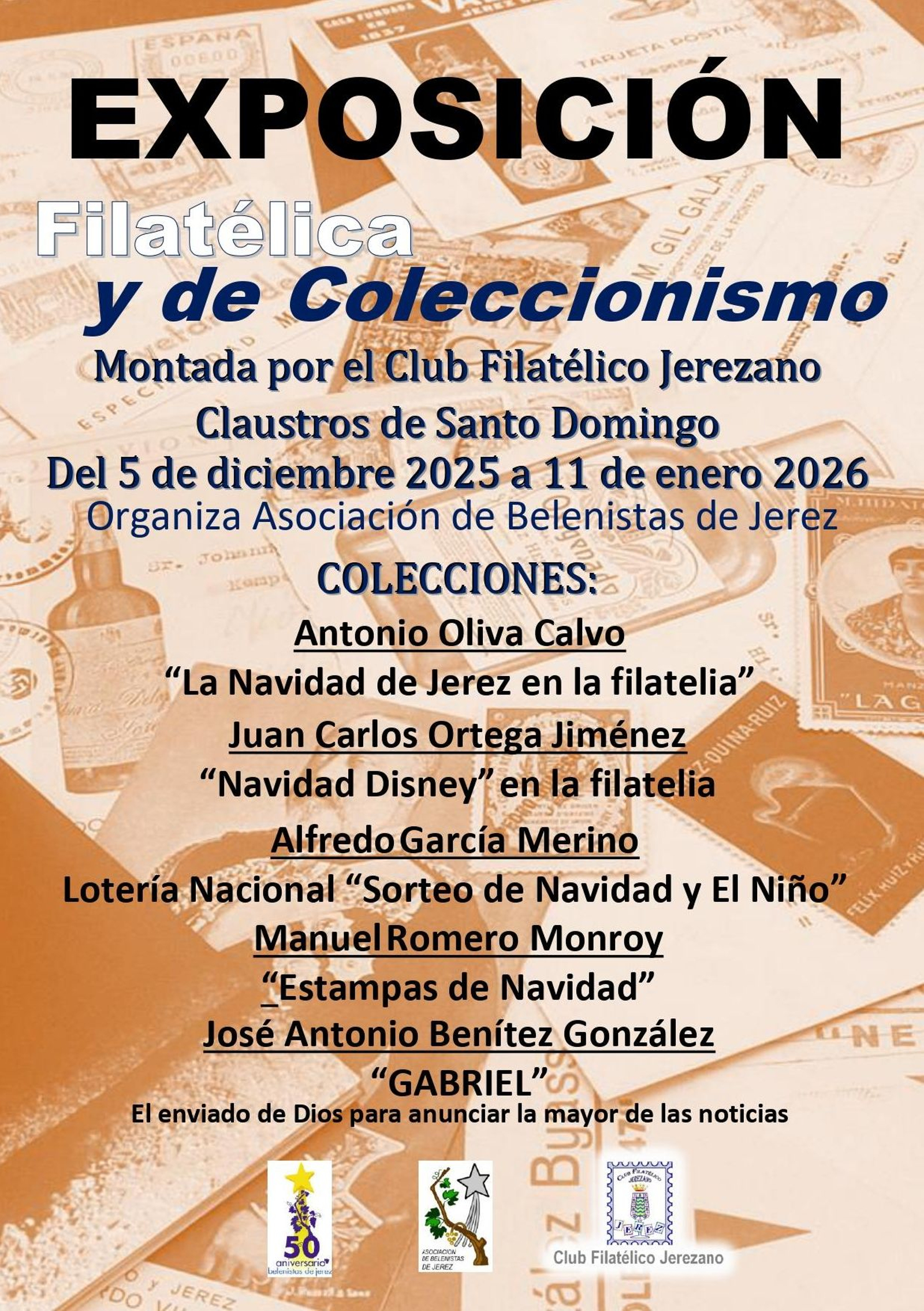 Cartel de la exposición del Club Filatélico Jerezano.