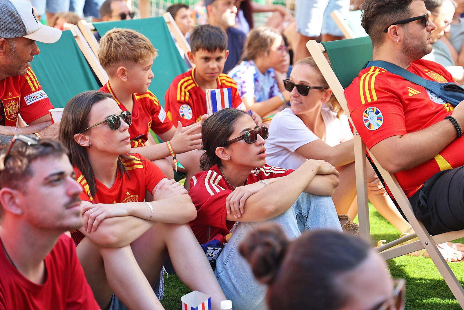 Imágenes de la Fan zone en Huelva de la Final de la Eurocopa entre Inglaterra y España Imágenes de la Fan zone en Huelva de la Final de la Eurocopa entre Inglaterra y España