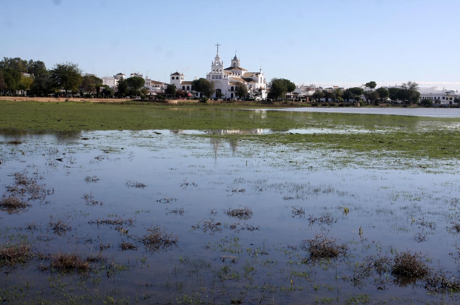 Imágenes de la marisma de El Rocío y de la laguna de El Portil tras las últimas lluvias