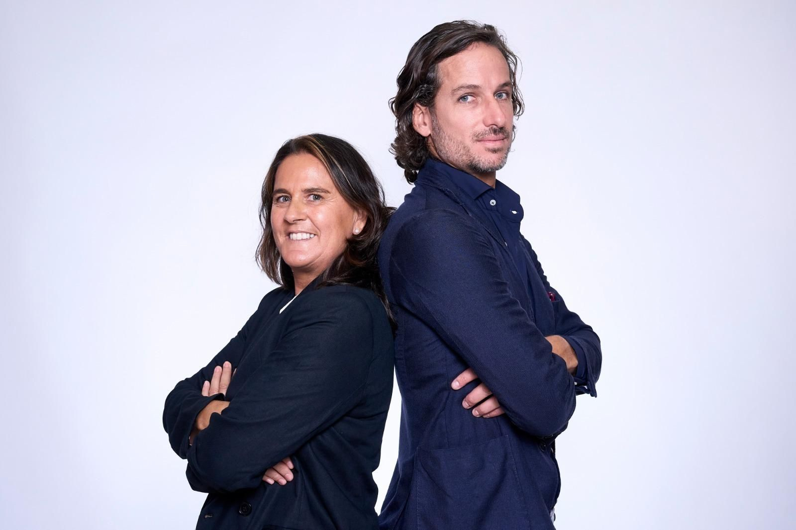 Conchita Martínez y Feliciano López, directores de la Billie Jean King y la Copa Davis, respectivamente.
