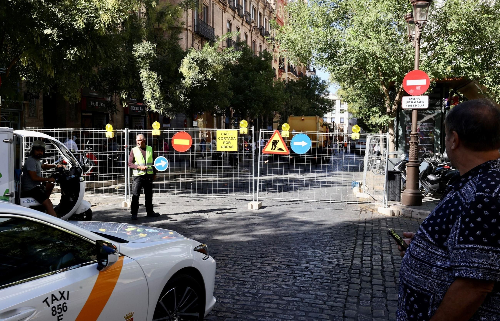 Corte en la Campana por la obra del Tranvibús en el centro
