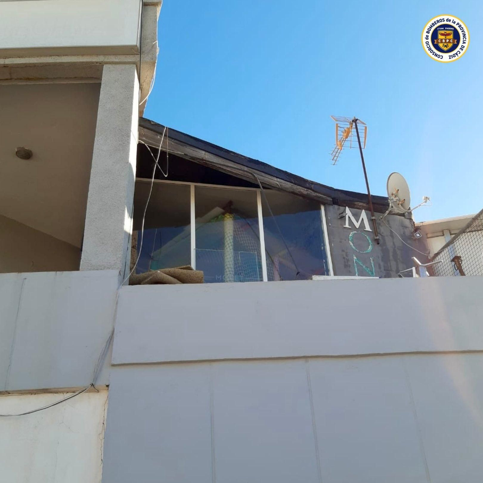 Parte de la zona afectada del pub Monet en Algeciras.