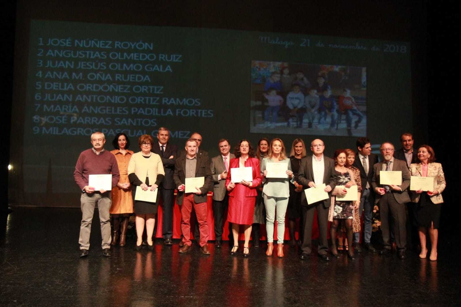 Acto de homenaje a los docentes jubilados en la provincia de Málaga