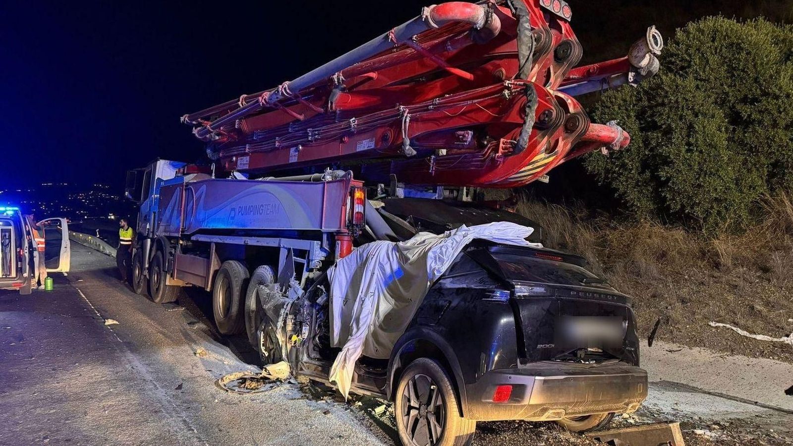 El vehículo accidentado.