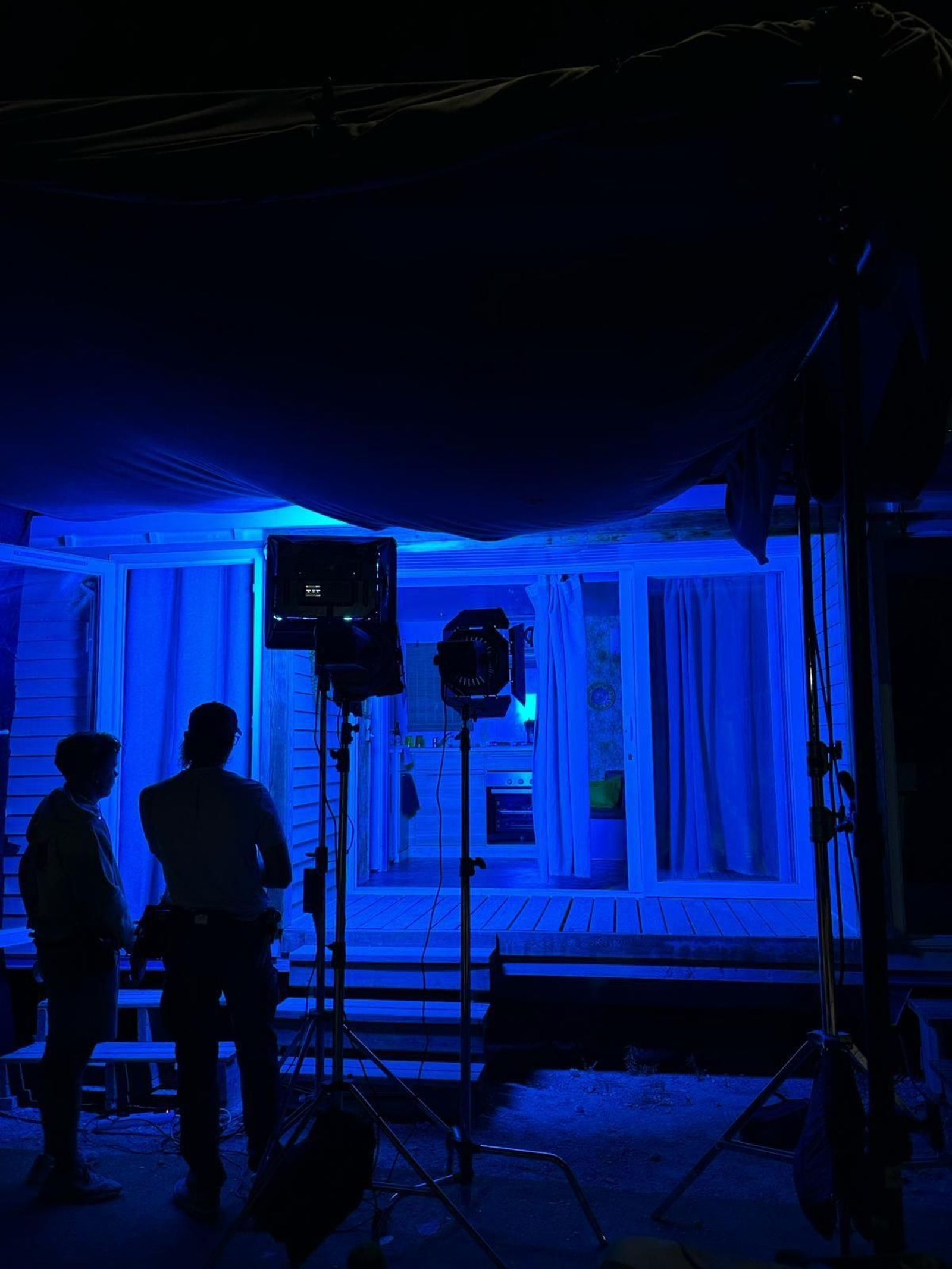 Momento del rodaje de "Calcinación", del albojense Luis Navarrete