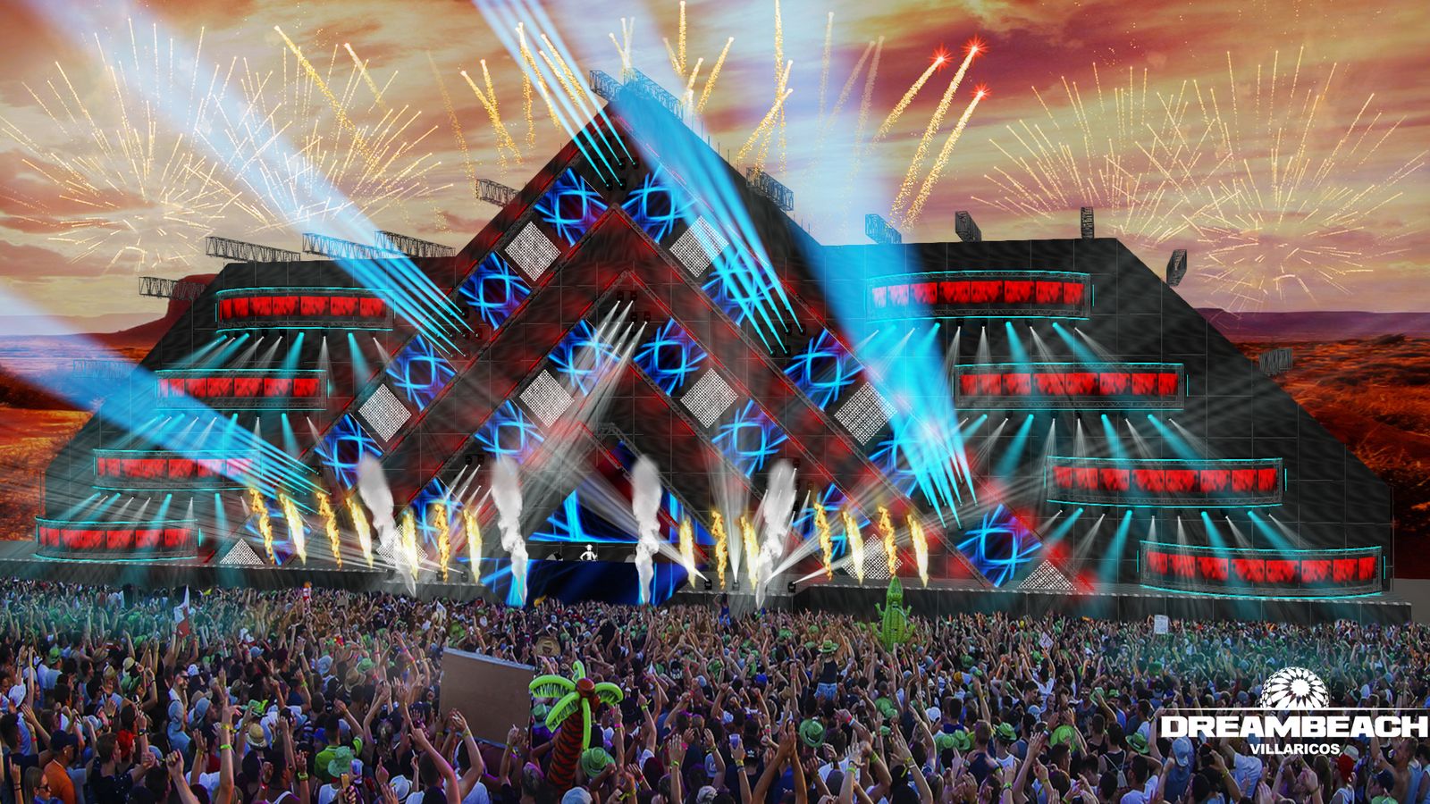 Así será el escenario principal de Dreambeach 2019.
