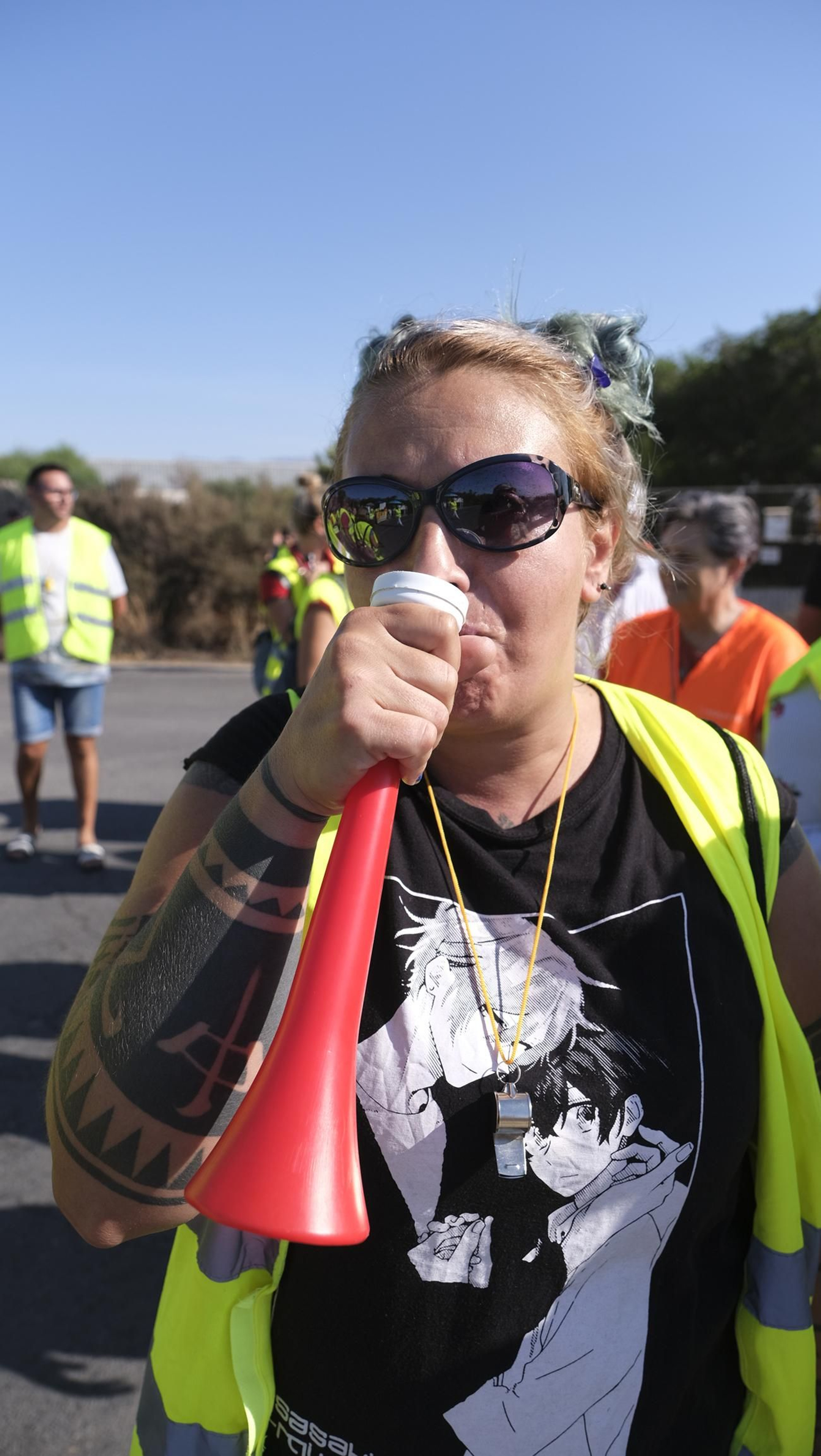 Protestas de los vecinos de los cortijos de La Cañada por la falta de iluminación
