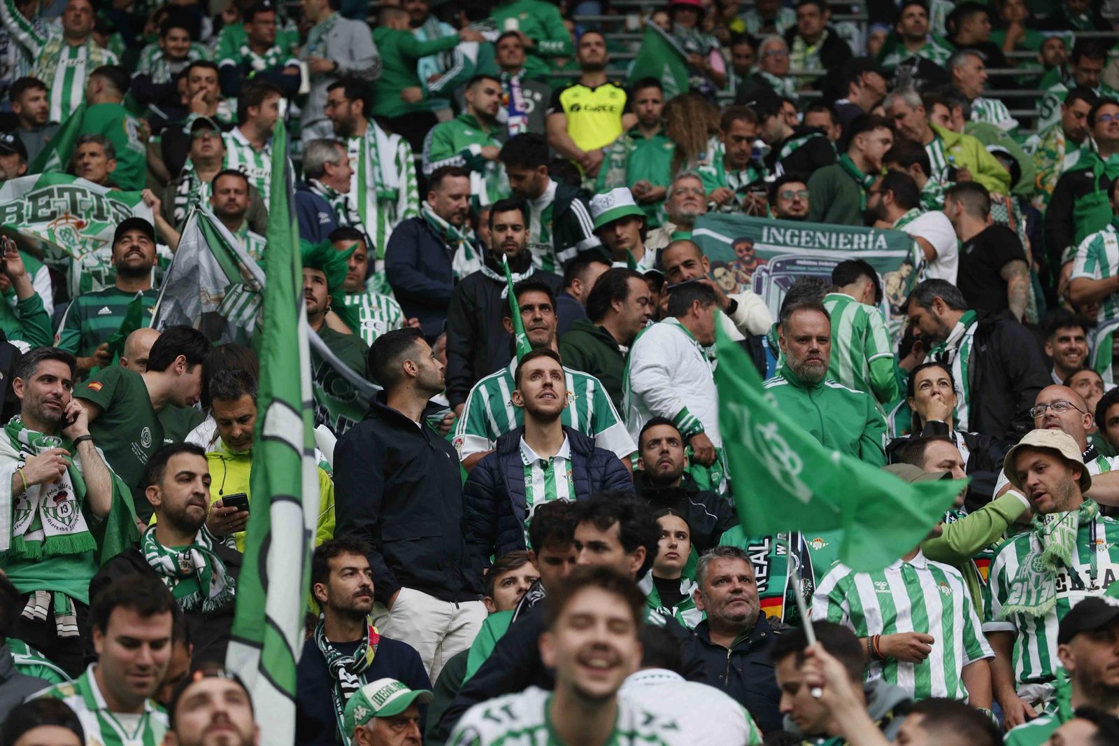 La afición del Betis en la final de la Conference League