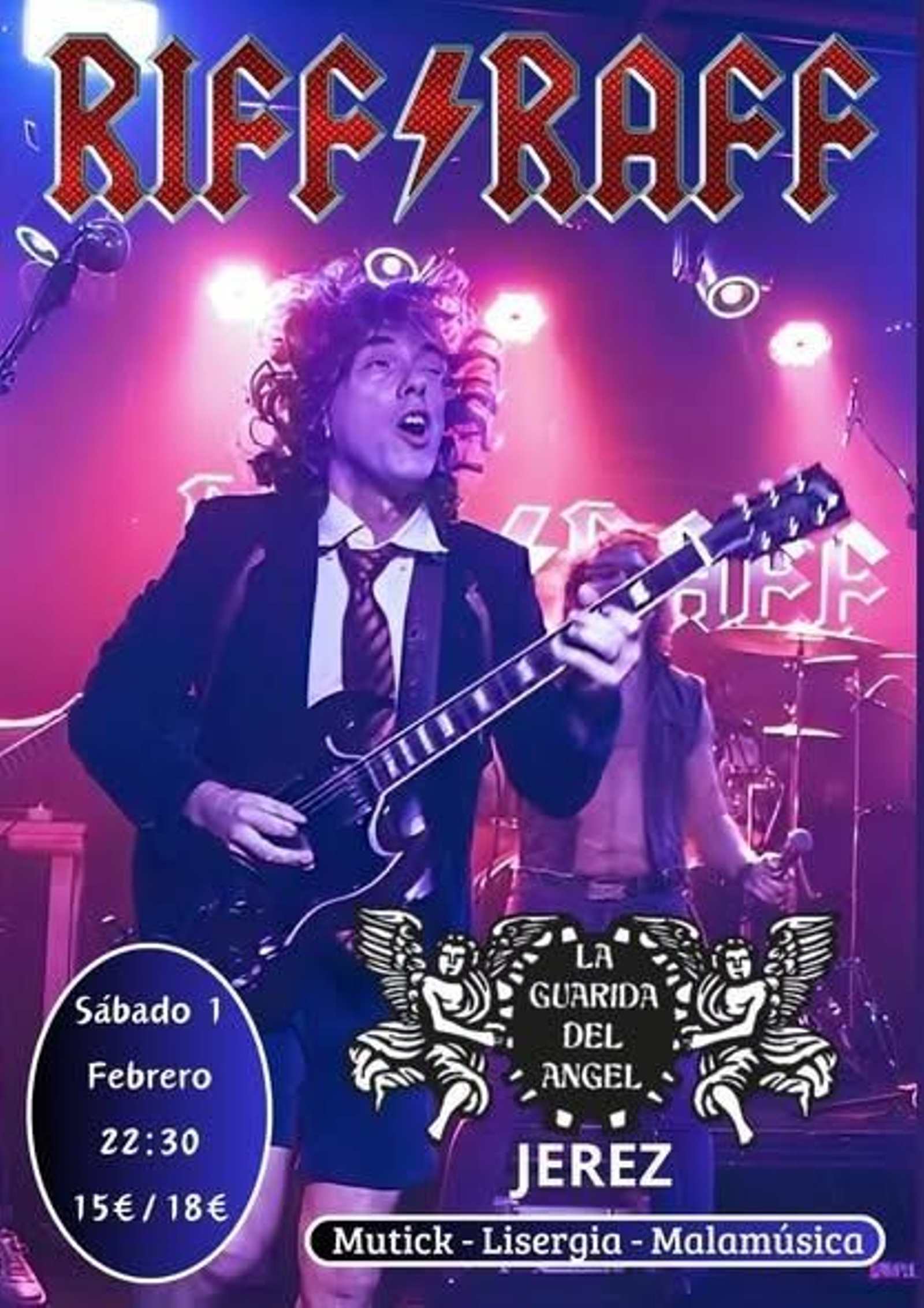Cartel del concierto de Riff Raff Reunión en Jerez