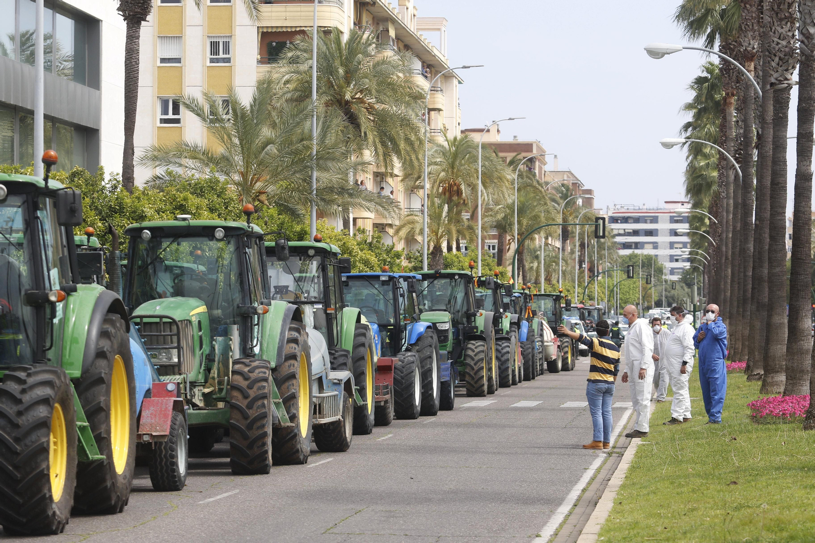 Las fotos del homenaje de los agricultores a los sanitarios de Córdoba