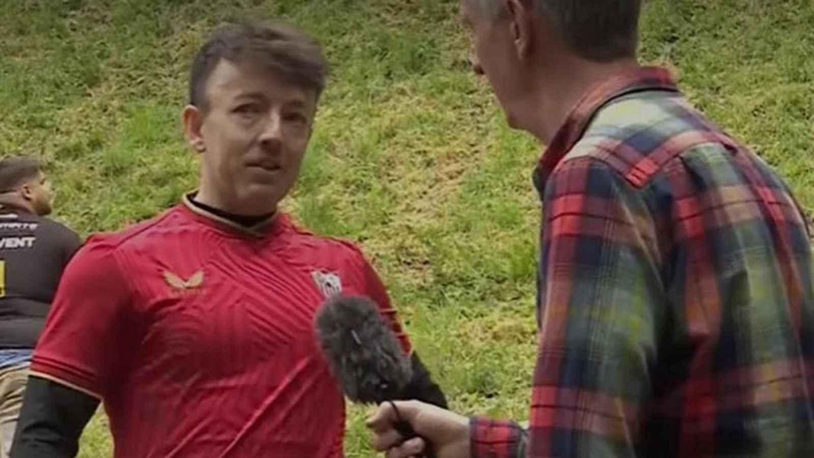 Byron Smith, tras finalizar la carrera de los quesos