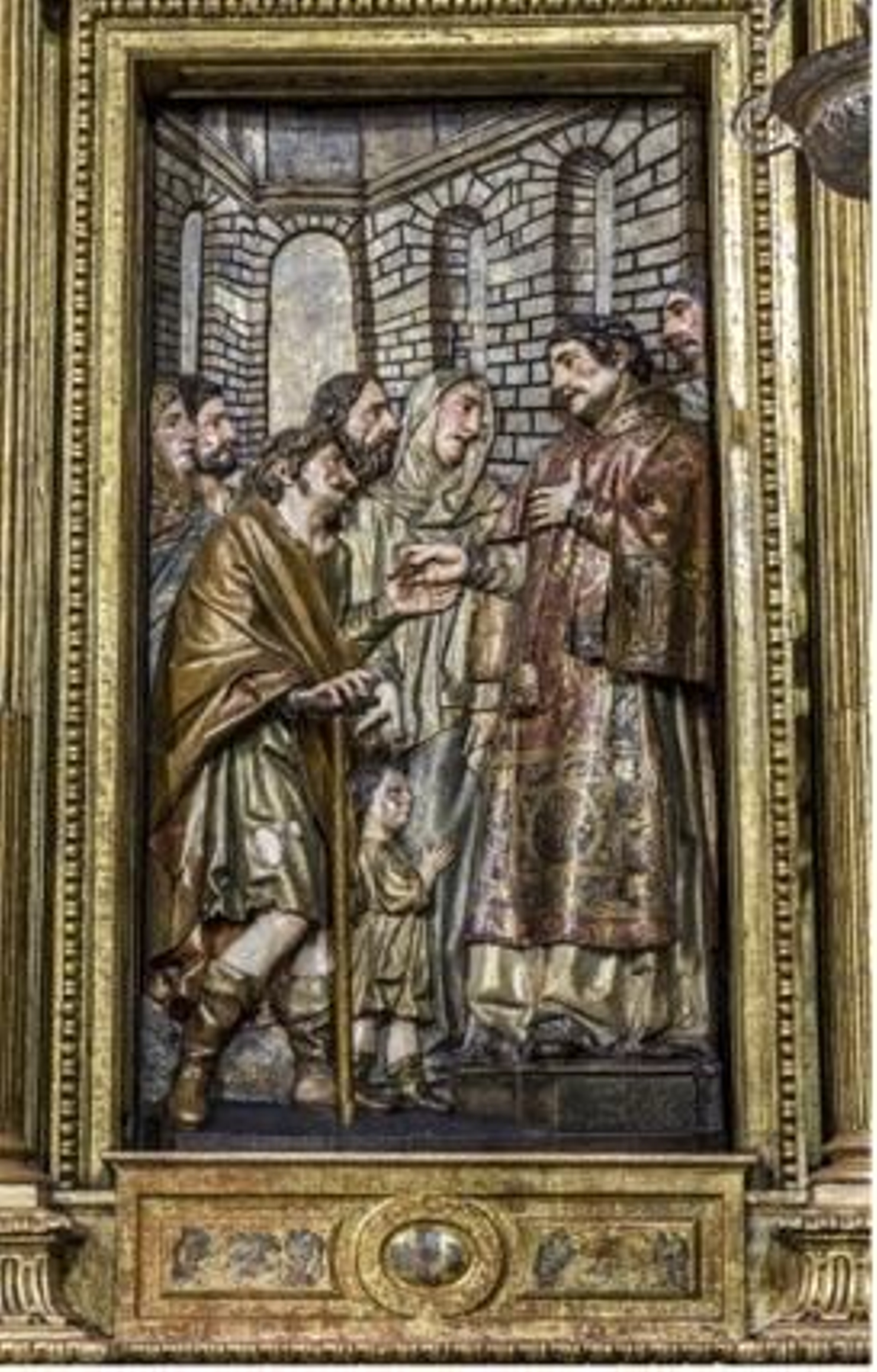 Detalles del retablo tras la limpieza.

Foto: Carlos Roncero