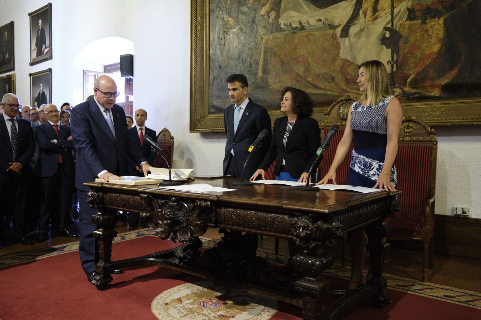 Pedro Mercado, en el momento de jurar el cargo.