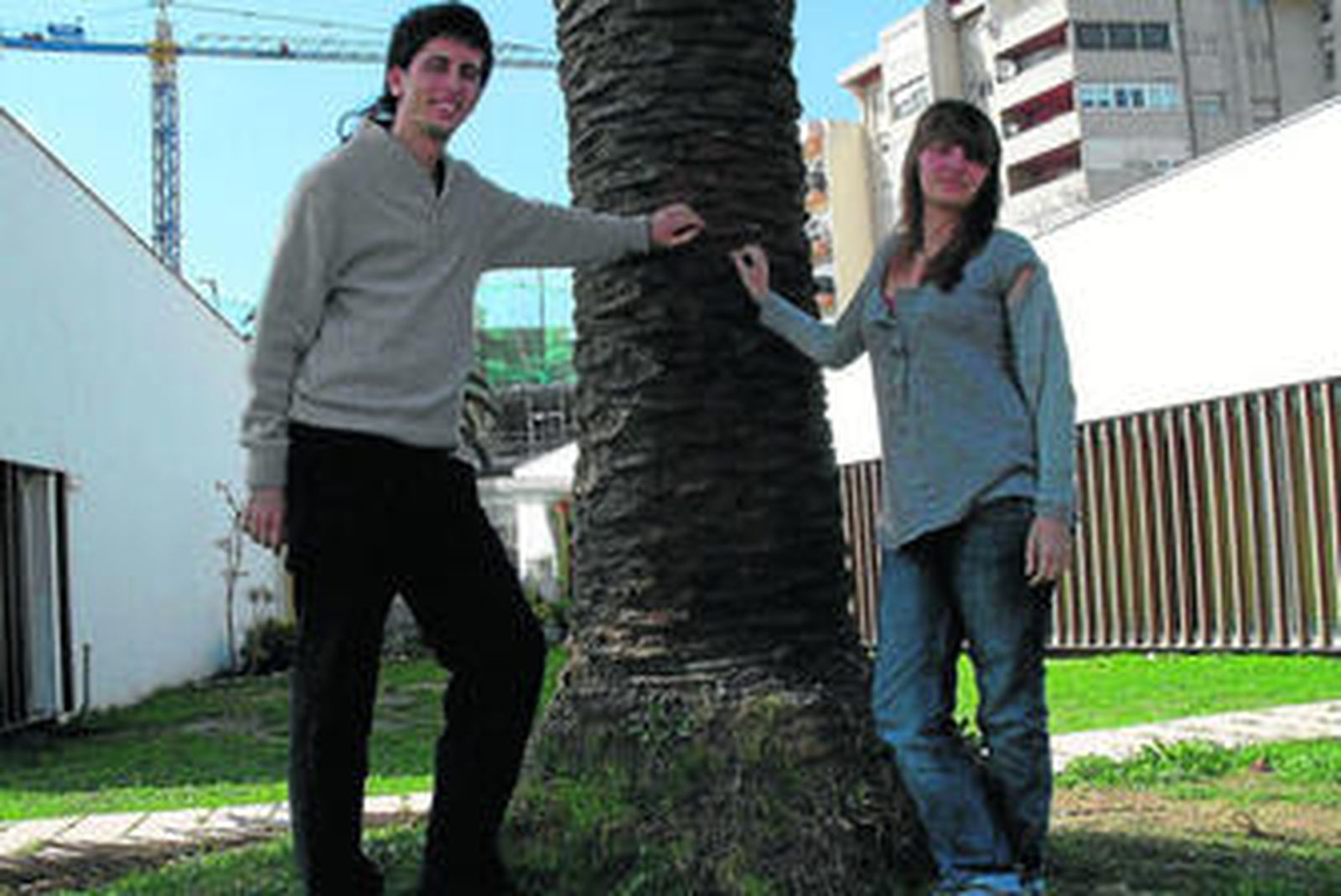 Marc Gijón y Venilia Borrego, dos de los coordinadores de la delegación de alumnos de Magisterio.