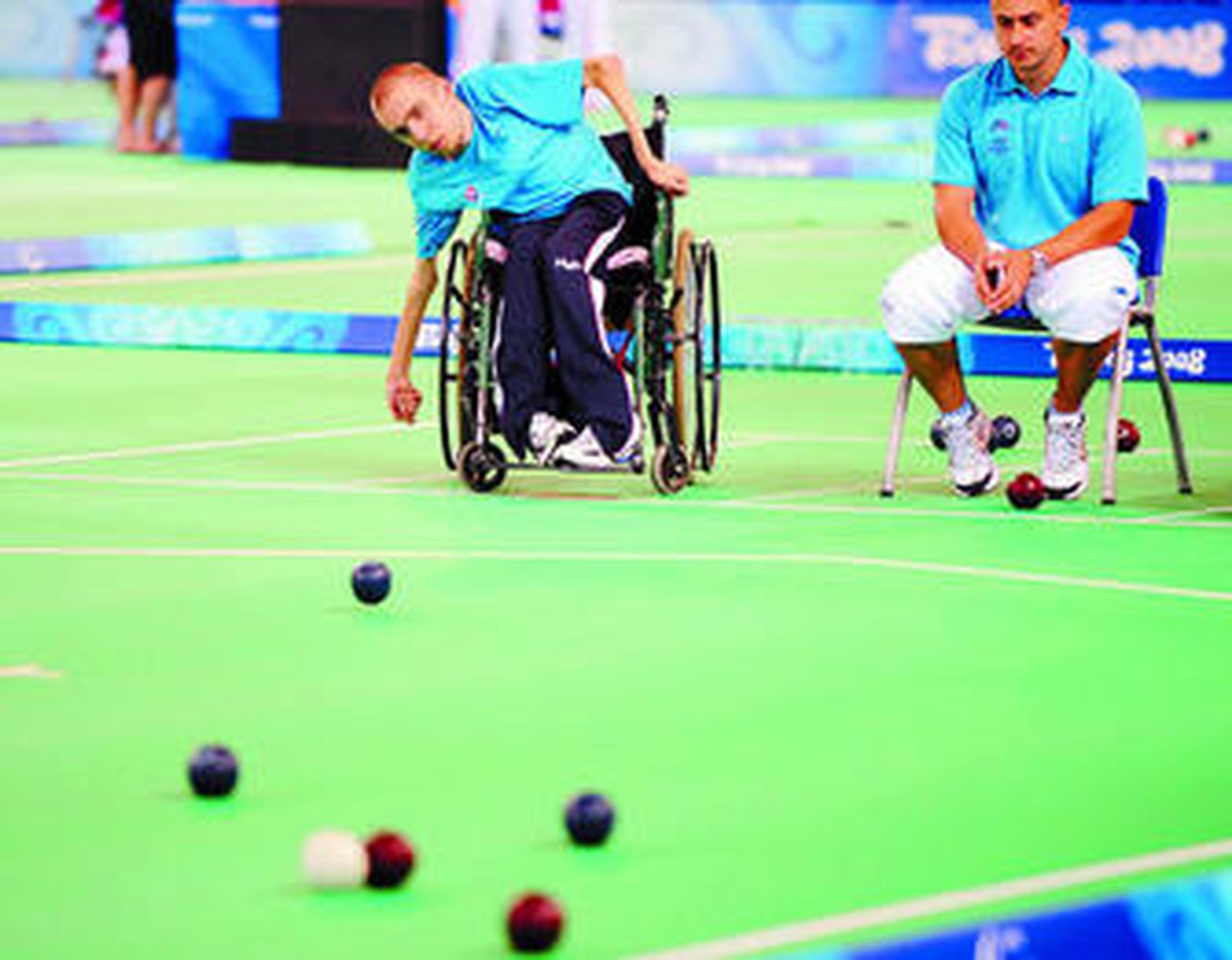 Entrenamiento de boccia.
